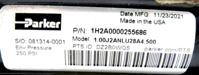 NEW PARKER 1H2A0000255686 CYLINDER 1.00J2ANLU28A4.500