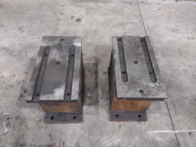 18" X  10" X 15" HIGH STEEL PARALLELS, SET OF 2: STOCK #23741