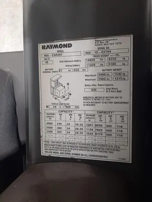 USED 2015 RAYMOND 960-CSR30T ELECTRIC MAN UP SWING REACH TURRET FORKLIFT