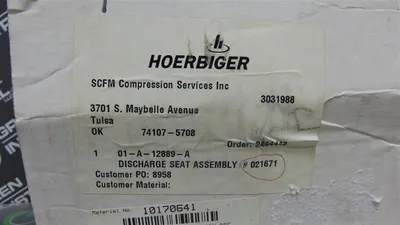 Ariel A-12889-A Compressor Discharge Seat DIS VLV SEAT ASSY, 90CDX, PRC New NIB