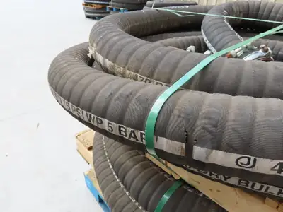 Jason 4470 Dry Bulk Material Suction Hose 4" ID x 49' Gum Rubber 75 PSI