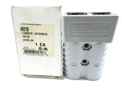 NEW DANIEL WOODHEAD 49210 CONNECTOR GRAY 36V 2/0WIRE