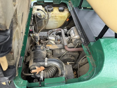 (1) 2019 E-Z-Go EFI golf cart with a Kawasaki gas engine, model 657061G01, includes canopy, fold-dow...