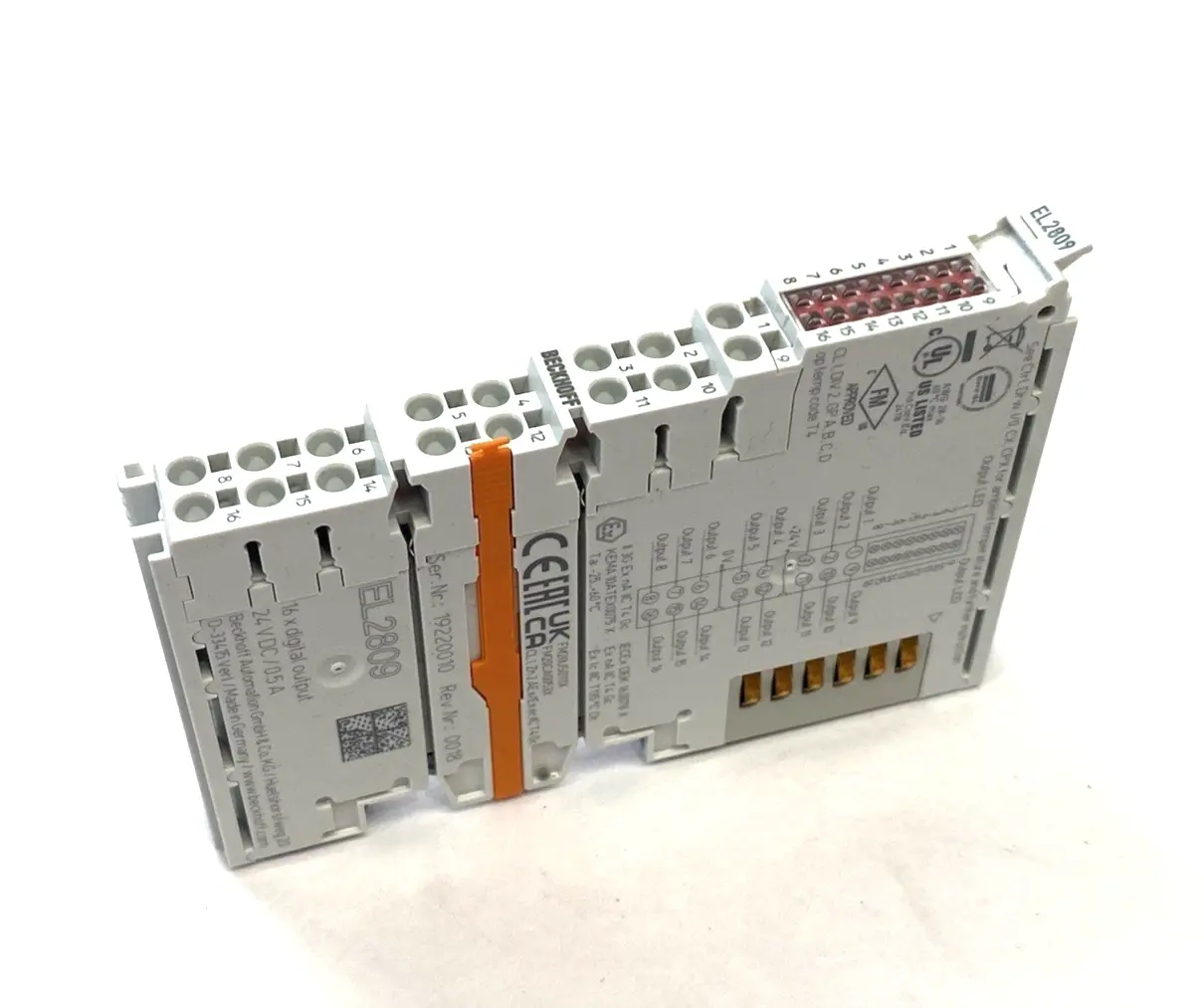 USED BECKHOFF ETHERCAT 16-CHANNEL DIGITAL OUTPUT TERMINAL 24VDC/0.5A