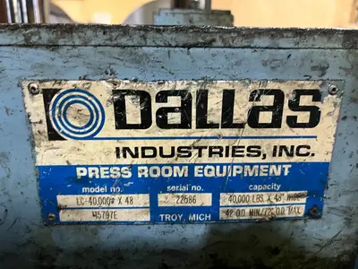 DALLAS 40,000LB X 48" X .100" Coil Feed Lines | Timco, Inc. (17)