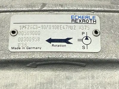 1PF2GG3-10/010RE47MU2, 1PF2GC3-10/013RF47MK0, 00565810 | Rexroth 1PF2GG3-10/010RE47MU2 Hydraulic Pump 1PF2GC3-10/013RF47MK0 00565810 - Used