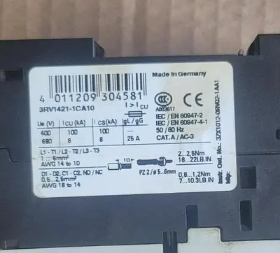 USED SIEMENS 3RV1421-1CA10