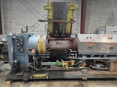 12" Single Screw Crown/CDL Dump Extruder, Model RPU2E400, 10:1 L/D Ratio