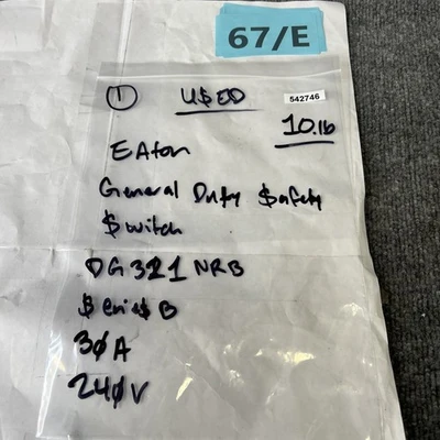 Used Eaton DG321NRB Misc Electrical & Power Parts California US | Davliegogo LLC #1710197