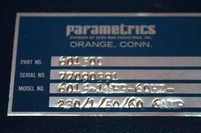 USED PARAMETRICS 601500