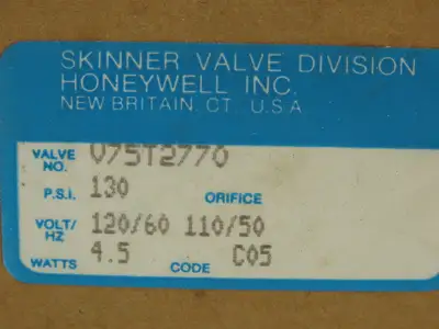 Honeywell Skinner V75T2770 Solenoid Valve 2-Way NC 120V 130 PSI 1/8"NPT Lot of 4
