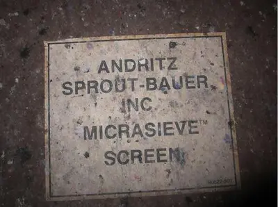 USED ANDRITZ SPROUT BAUER D552 5 MICROSIEVE