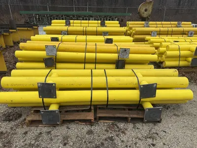 (42) 10' LONG x 26" HIGH IDEAL SHIELD TWO LINE PLASTIC COATED HEAVY DUTY GAURDRAIL BARRIER: YOBRO #24873