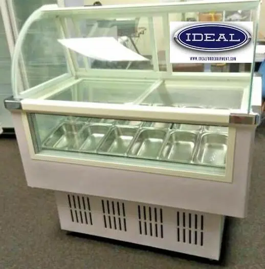 12 PAN GELATO ICE CREAM DISPLAY CASE