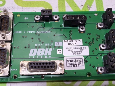 DEK 181471 PRINT CARRIAGE I/O CIRCUIT BOARD