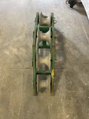 Greenlee 48″ Radius Right Angle Conveyor Sheave w/ 5” x 7” Wheels