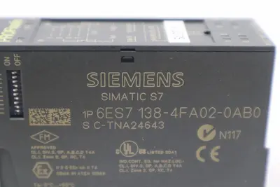 Siemens 6ES7-138-4FA02-0AB0  6ES71384FA020AB0 PROFIsafe Simatic S7 STOCK K-3936