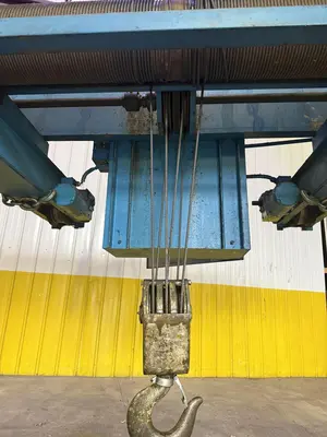 10 TON X 57’ SHAW-BOX DOUBLE GIRDER OVERHEAD BRIDGE CRANE, WITH 12.5 TON SHAW-BOX HOIST: YOBRO #24731