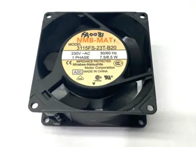 Used NMB AC Axial Cooling Fan 80mm x 80mm x 38mm 1-Phase 230V 7.5/6.5W Electronic Component Fans Michigan US | Maverick Industrial Sales #1394284