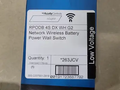 NEW ACUITY CONTROLS RPODB 4S DX WH G2