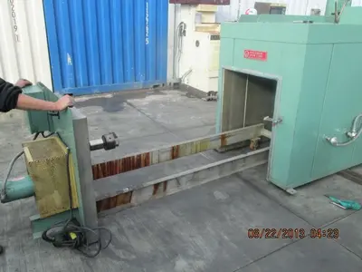 36" width x 36" D x 96" H Wisconsin #BATCH-3-3-8E/RM, 500°F, rotary batch