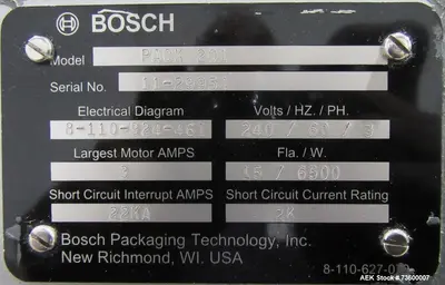 USED BOSCH PACK 201