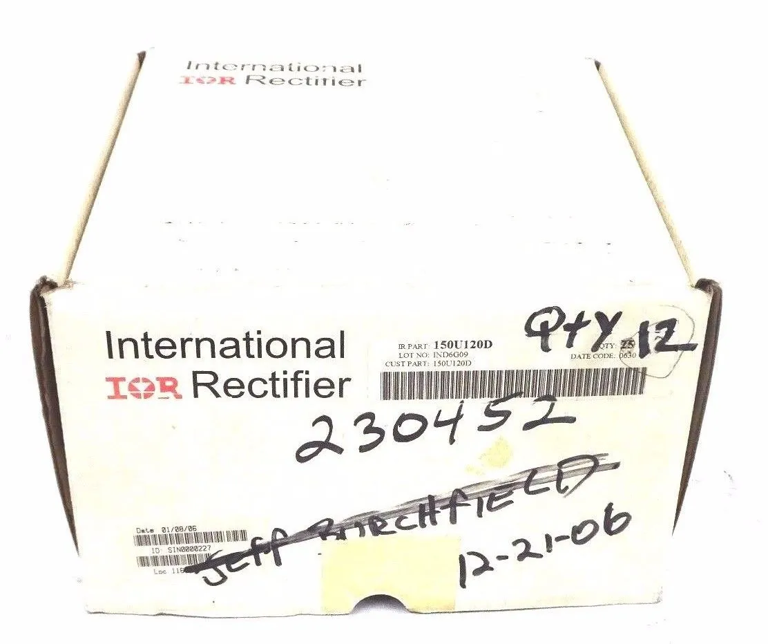 12 NEW INTERNATIONAL RECTIFIER 150U120D STANDARD RECOVERY RECTIFIERS