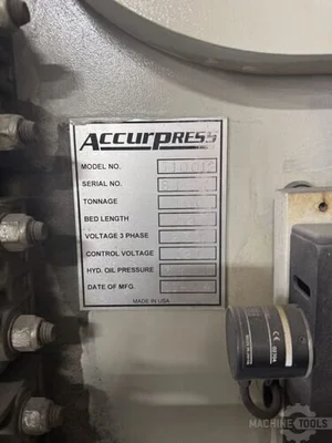 Used 2004 ACCURPRESS 710012 Press Brakes Georgia US | The Equipment Hub #1324610