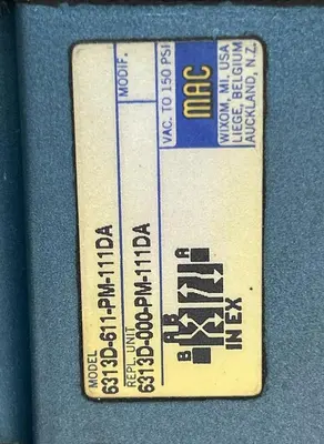 USED MAC VALVES 6313D-611-PM-111DA