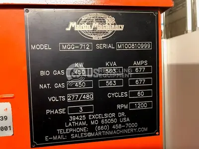 USED GUASCOR MGG-712 NATURAL GAS GENERATOR