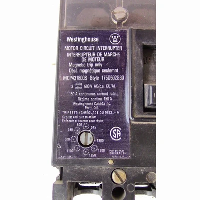 Westinghouse 3 Pole 150 Amp MCP Breaker