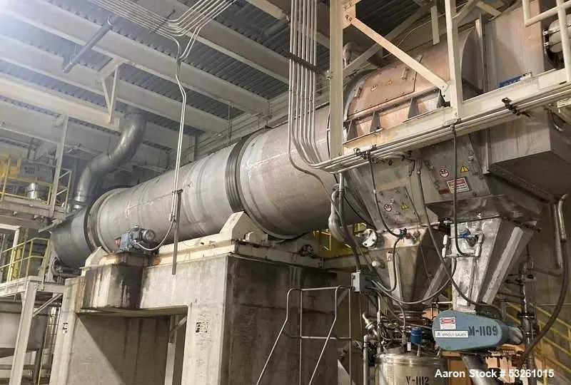 Used BMA Stainless Steel Rotary Dryer/Cooler – 1,600 MM Diameter x 10,000 MM Long – Former Xylitol Service
