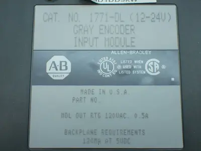 Used ALLENBRADLEY 1771DL PLC Input & Output Ohio US | HGR 24 #879756