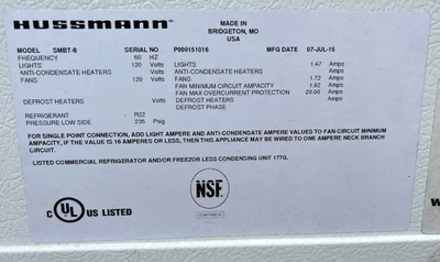 101-0100 Hussmann SMBT 16” Remote Full Service Deli Cooler Case