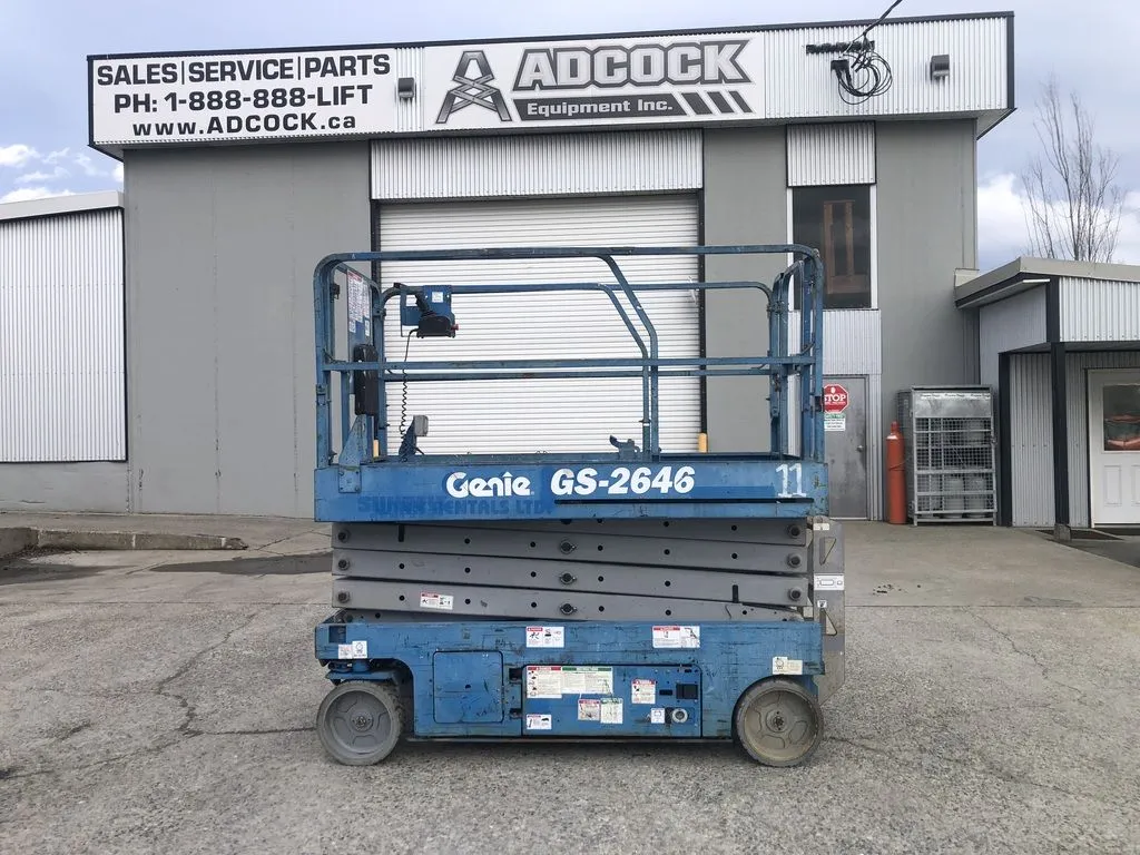 Used 2007 GENIE GS-2646 ELECTRIC SCISSOR LIFT Scissor Lifters Alberta CA | Adcock Equipment #1418068