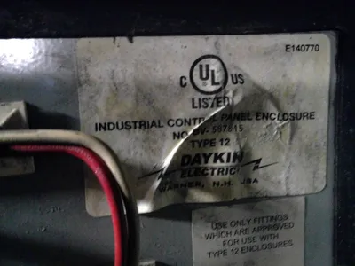 Daykin GPFB-03 Enclosed Transformer Disconnect 1500VA 480V Pri 120V Sec 1PH