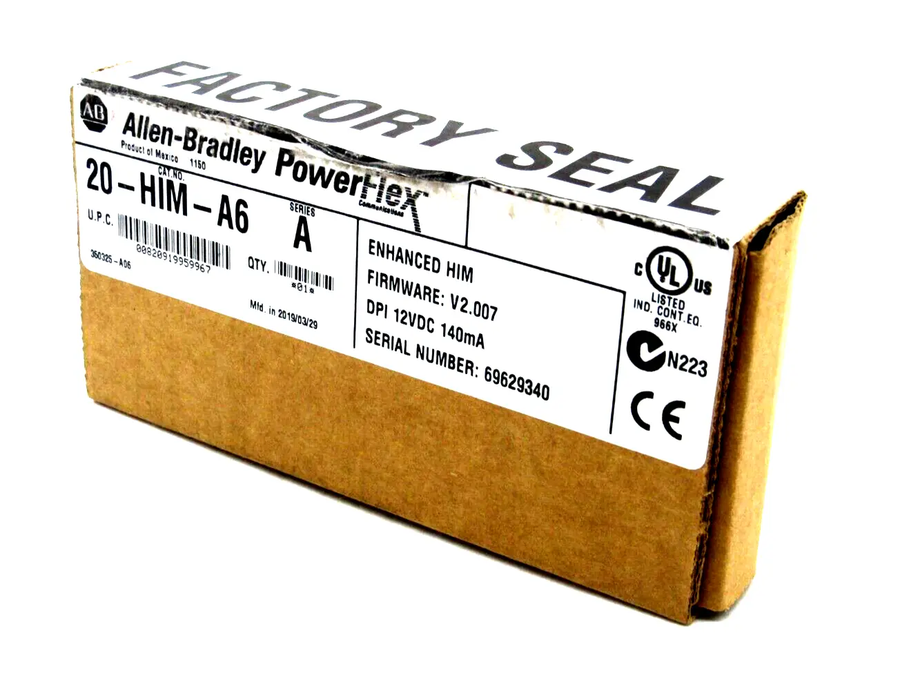 ALLEN BRADLEY 20-HIM-A6 SER. A INTERFACE MODULE KEYPAD 20HIMA6 NEW, SURPLUS
