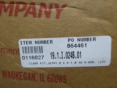 United Conveyor Corporation Ash Disposal Clamp 6" Lock Part 1701-3131 Sealed