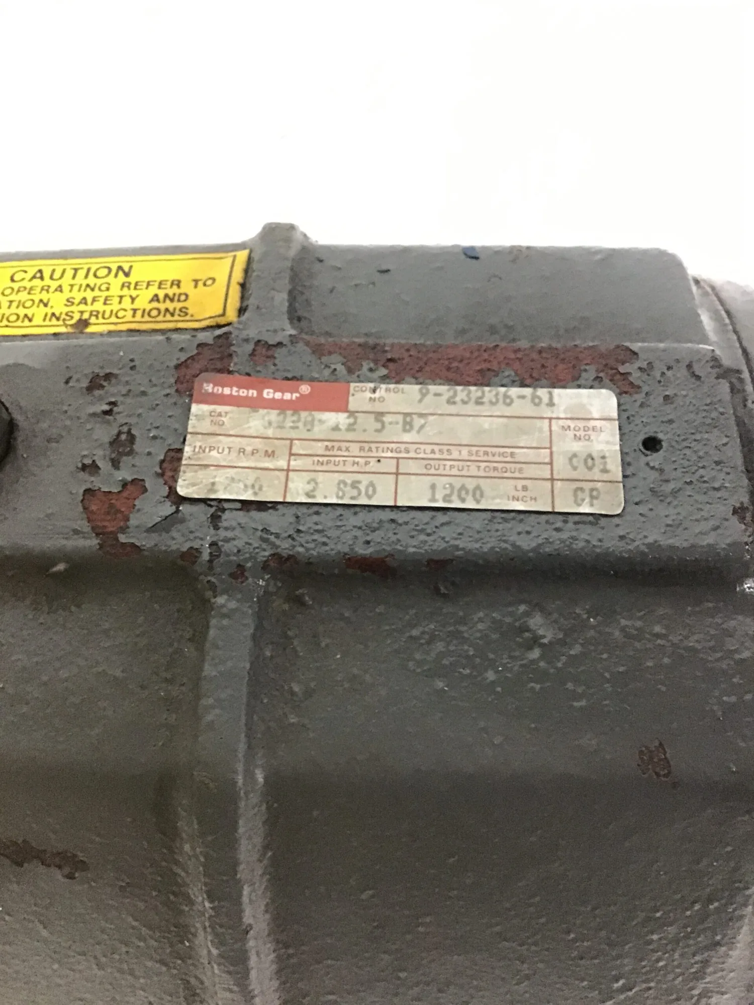Baldor Reliance VEM358T Super E Motor with Boston Gear