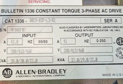 Allen Bradley 1336 - MOD - L3 / 120659 Bulletin 1336 loc3B26