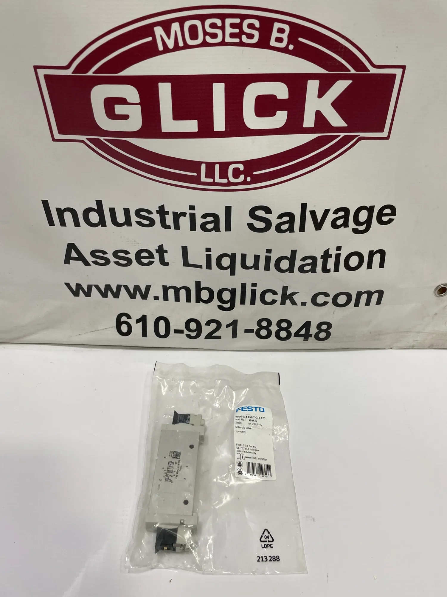 FESTO VUVG-L18-B52-T-G14-1P3 5/2 Pneumatic Solenoid Valve -NIB