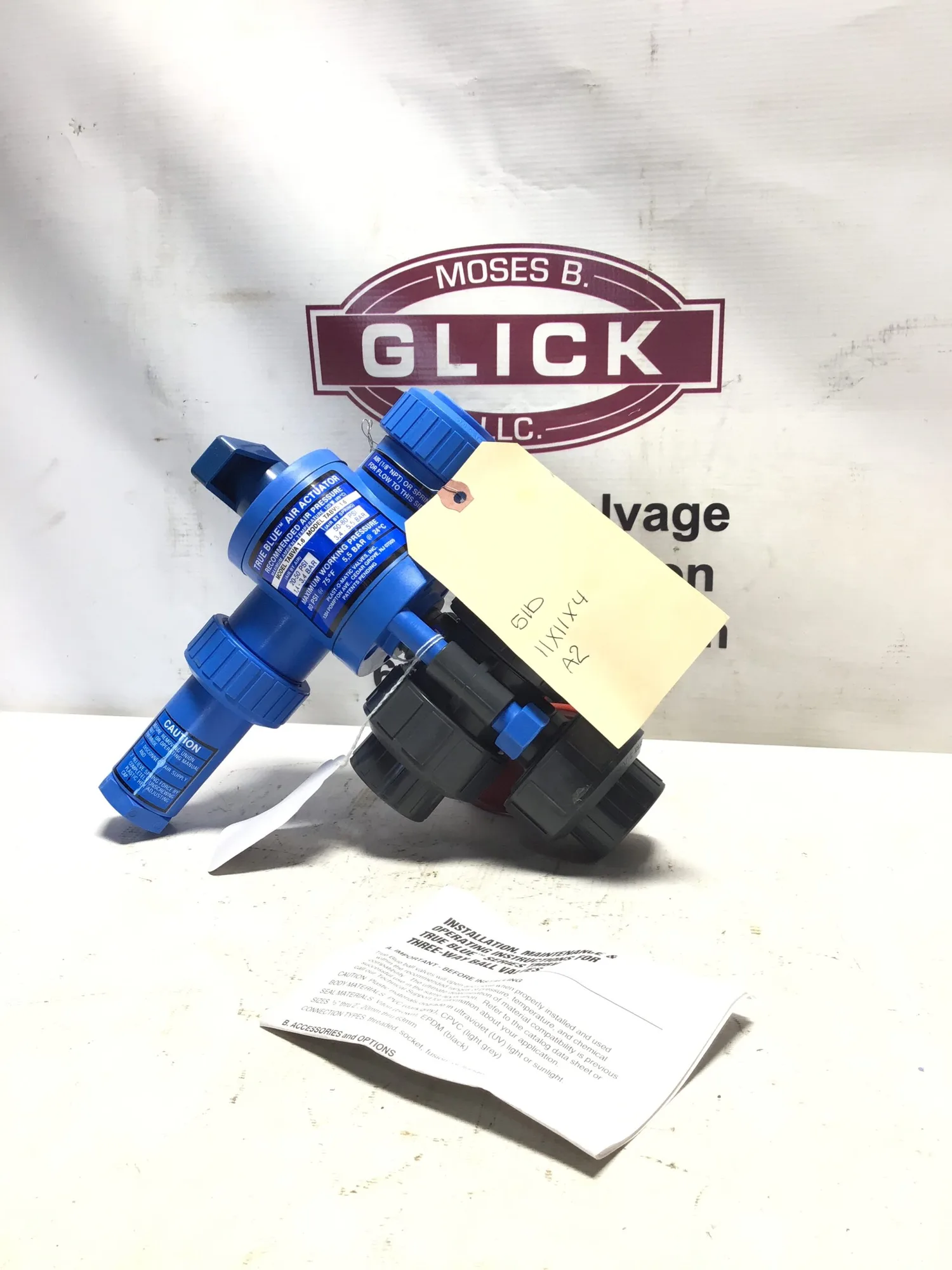 Plast-O-Matic TRUE BLUE AIR ACTUATOR model TABVA 1.6 80PSI