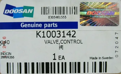 NEW DOOSAN K1003142 CONTROL VALVE PARKER L90LS-01-VH26-054C 1214-572239-005