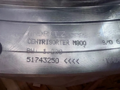 Andritz Centrisorter M800 1,2mm Pressure Screen Basket