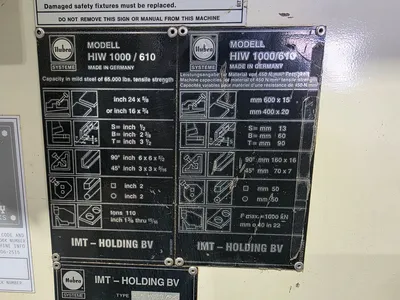 2001 MUBEA HIW-1000/610 Ironworkers | Liberty Machine Works LLC (7)