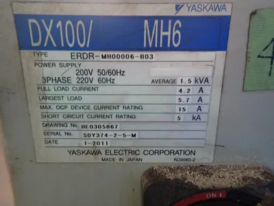 USED 2011 YASKAWA ELECTRIC MH6