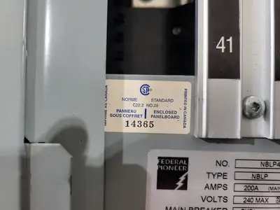 Used FEDERAL PIONEER NBLP42B-4ABCST Switchgears British Columbia CA | Lenmark #1433547