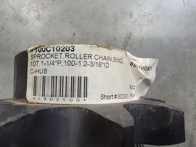 Roller Chain Sprocket 100C10203, Size 100, 10 Teeth