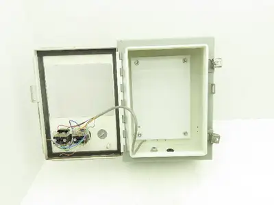 Electrical Enclosure 16x12x6" Wall Mount Backplate With E-Stop & Screen Cutout