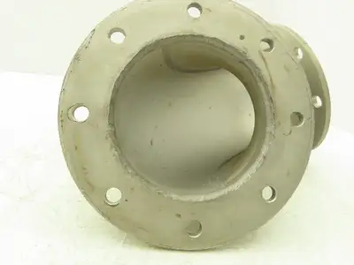 90° Elbow Pipe Fitting 4" Flanged Aluminum 8-Bolt